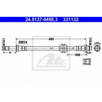 Flexible de frein ATE 24.5137-0495.3