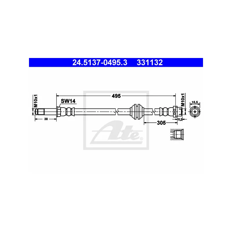 Flexible de frein ATE 24.5137-0495.3