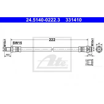 Flexible de frein ATE 24.5140-0222.3