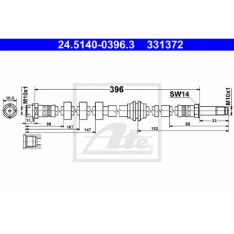 Flexible de frein ATE 24.5140-0396.3