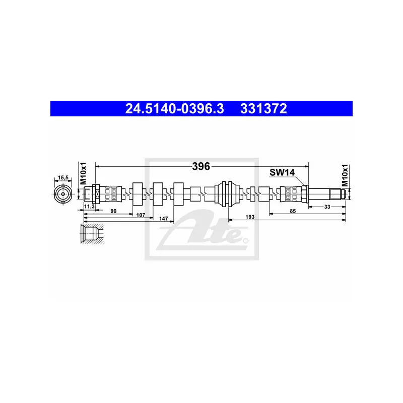 Flexible de frein ATE 24.5140-0396.3