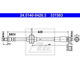 Flexible de frein ATE 24.5140-0420.3