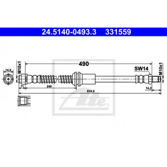 Flexible de frein ATE 24.5140-0493.3