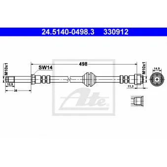 Flexible de frein ATE 24.5140-0498.3
