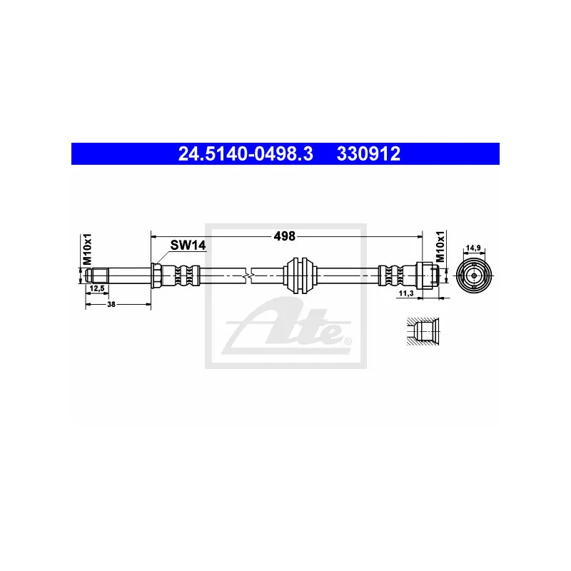 Flexible de frein ATE 24.5140-0498.3