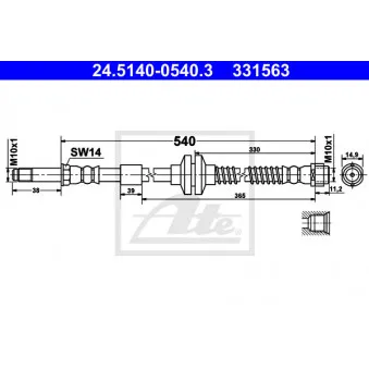 Flexible de frein ATE 24.5140-0540.3