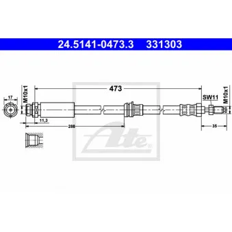 Flexible de frein ATE 24.5141-0473.3