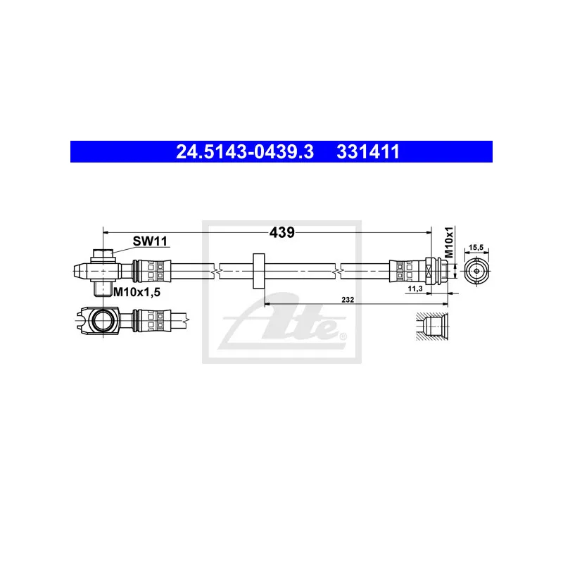 Flexible de frein ATE 24.5143-0439.3