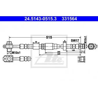 Flexible de frein ATE 24.5143-0515.3
