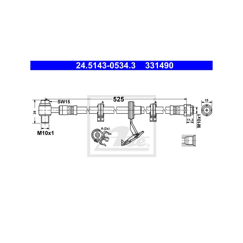 Flexible de frein ATE 24.5143-0534.3