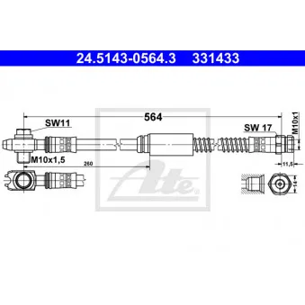 Flexible de frein ATE 24.5143-0564.3