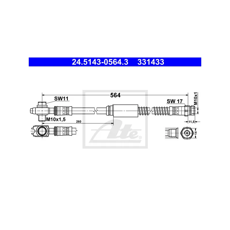 Flexible de frein ATE 24.5143-0564.3