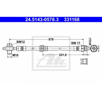 Flexible de frein ATE 24.5143-0578.3