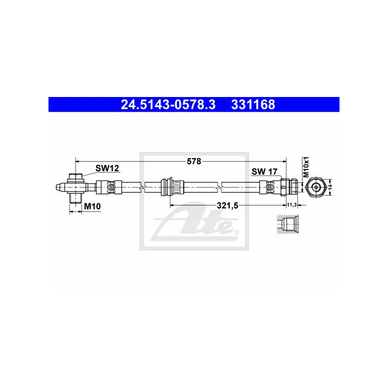 Flexible de frein ATE 24.5143-0578.3