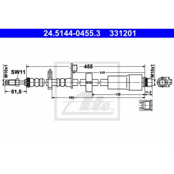 Flexible de frein ATE 24.5144-0455.3