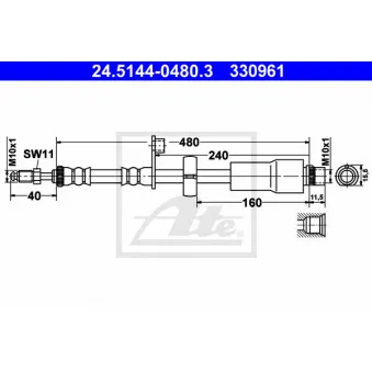 Flexible de frein ATE 24.5144-0480.3