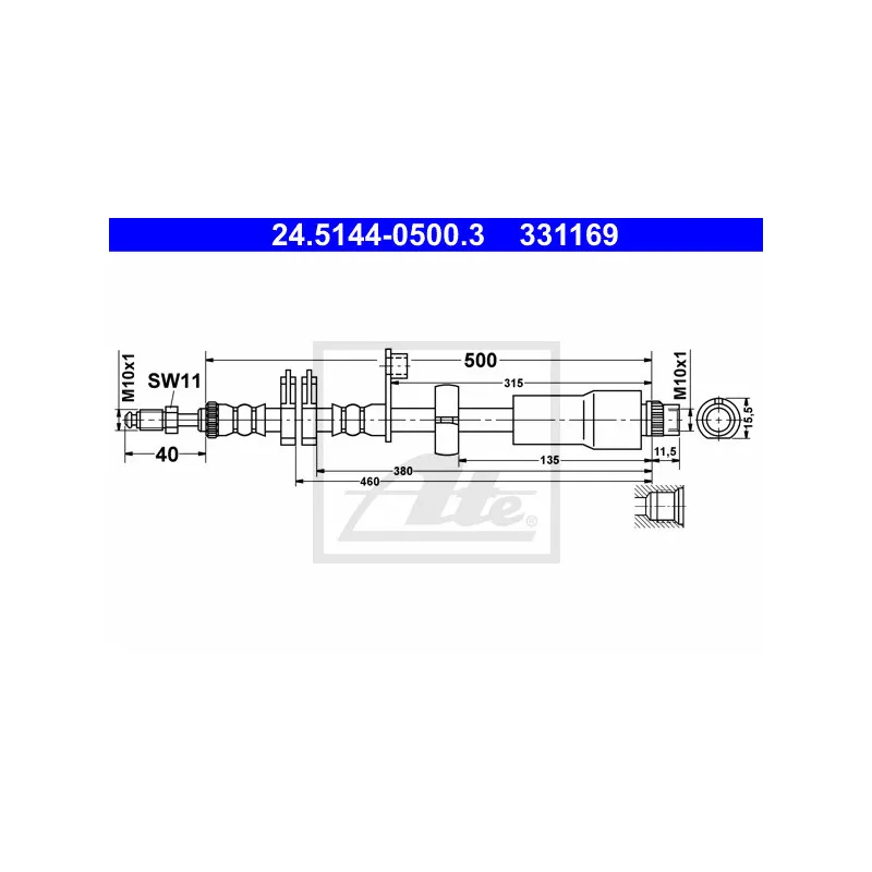 Flexible de frein ATE 24.5144-0500.3