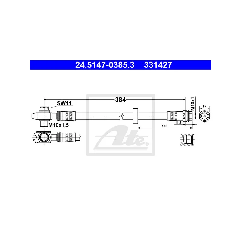Flexible de frein ATE 24.5147-0385.3