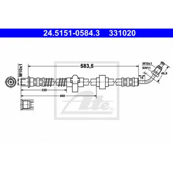Flexible de frein ATE 24.5151-0584.3