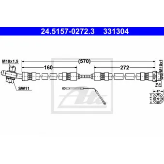 Flexible de frein ATE 24.5157-0272.3
