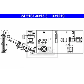 Flexible de frein ATE 24.5161-0313.3