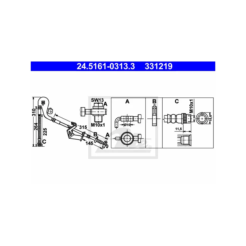 Flexible de frein ATE 24.5161-0313.3