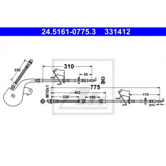 Flexible de frein ATE 24.5161-0775.3