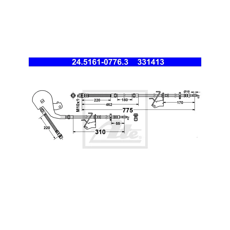 Flexible de frein ATE 24.5161-0776.3