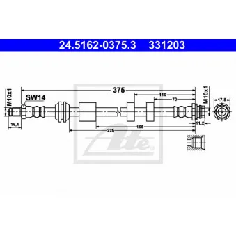 Flexible de frein ATE 24.5162-0375.3