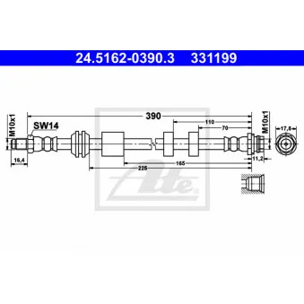 Flexible de frein ATE 24.5162-0390.3