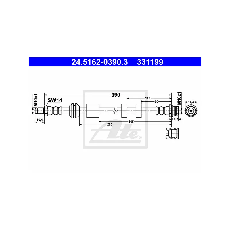 Flexible de frein ATE 24.5162-0390.3