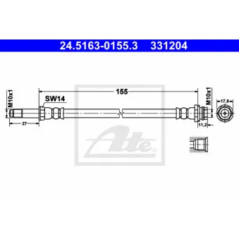 Flexible de frein ATE 24.5163-0155.3