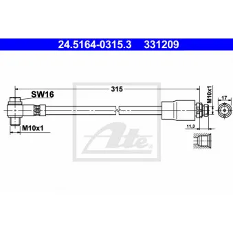 Flexible de frein ATE 24.5164-0315.3