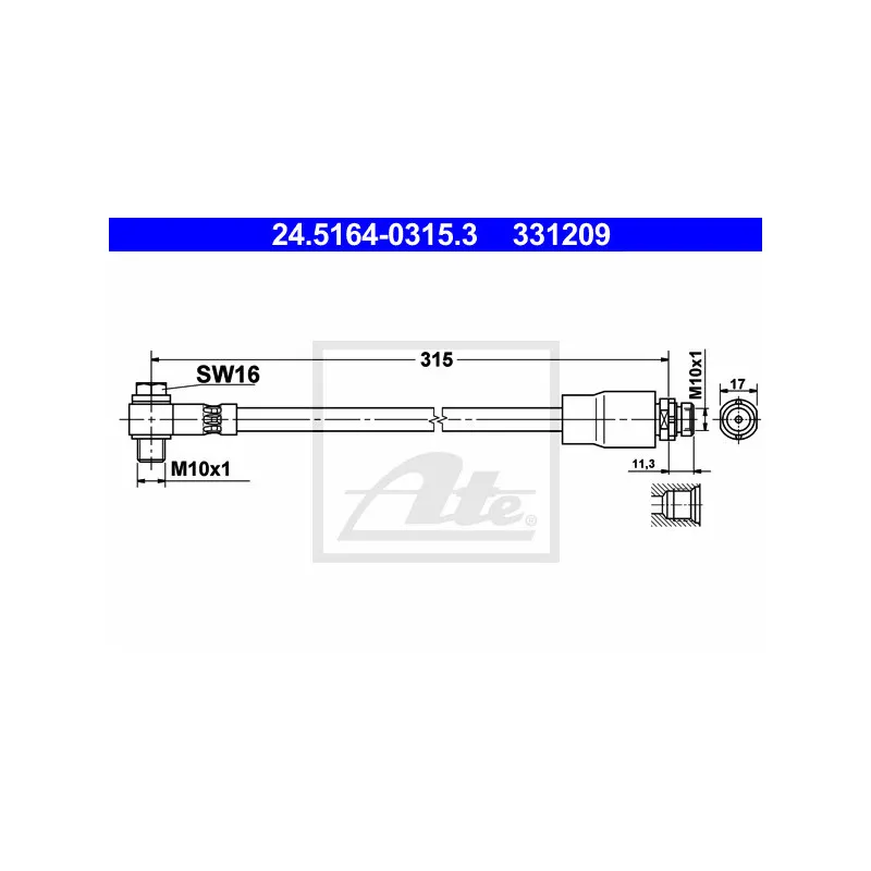 Flexible de frein ATE 24.5164-0315.3