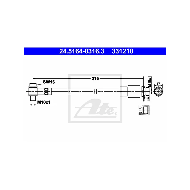 Flexible de frein ATE 24.5164-0316.3