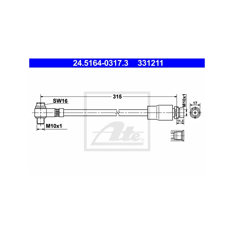 Flexible de frein ATE 24.5164-0317.3