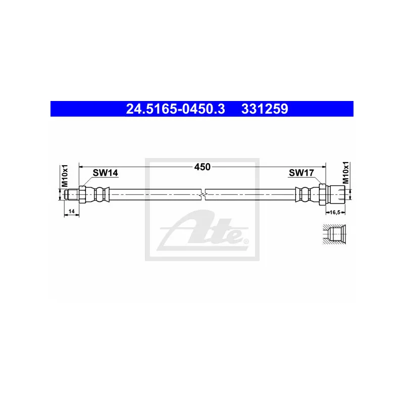 Flexible de frein ATE 24.5165-0450.3