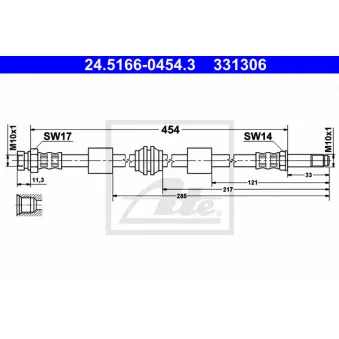 Flexible de frein ATE 24.5166-0454.3