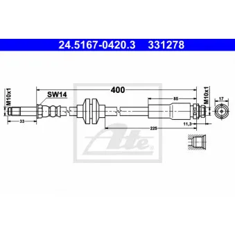 Flexible de frein ATE 24.5167-0420.3