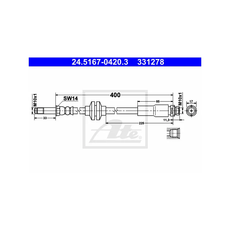 Flexible de frein ATE 24.5167-0420.3
