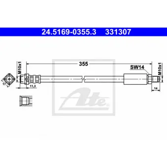 Flexible de frein ATE 24.5169-0355.3