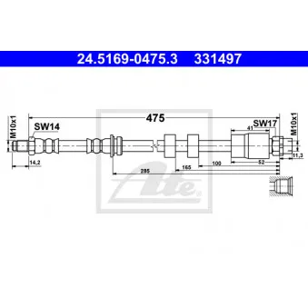 Flexible de frein ATE 24.5169-0475.3