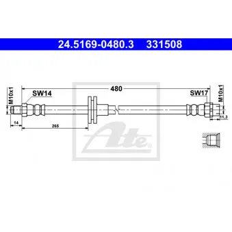 Flexible de frein ATE 24.5169-0480.3