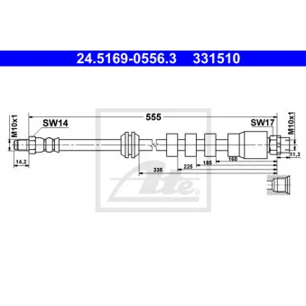 Flexible de frein ATE 24.5169-0556.3