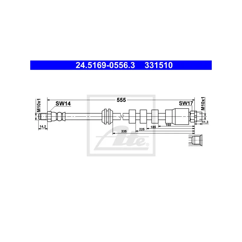 Flexible de frein ATE 24.5169-0556.3