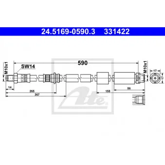 Flexible de frein ATE 24.5169-0590.3