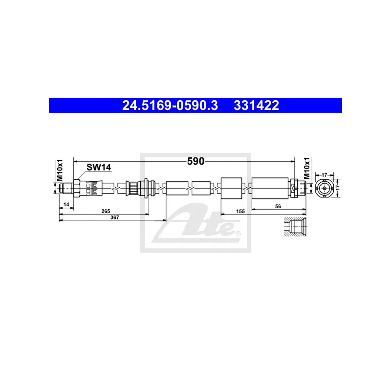 Flexible de frein ATE 24.5169-0590.3