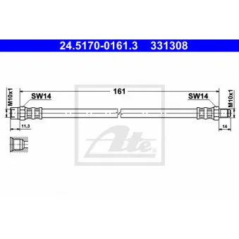 Flexible de frein ATE 24.5170-0161.3