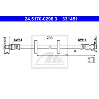Flexible de frein ATE 24.5170-0296.3