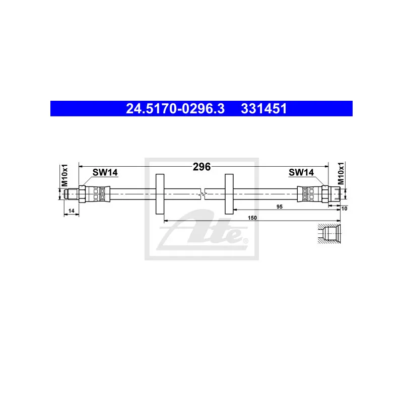 Flexible de frein ATE 24.5170-0296.3